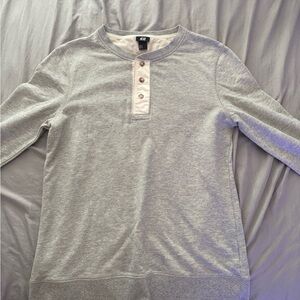 H&M Light Gray Crewneck Sweater for Men